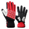 Gants chauffants rouges coupe-vent