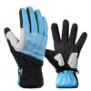 Gants chauffants bleus coupe-vent