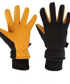 Gants chauffants jaunes en coton